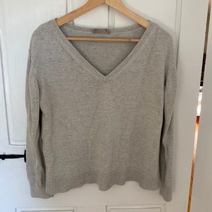 Everlane V Neck Cotton Sweater